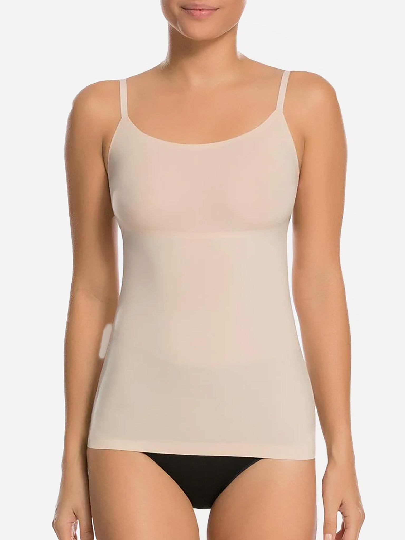 Spanx Thinstincts Open-Bust Mid-Thigh Bodysuit - Soft Nude • Price »