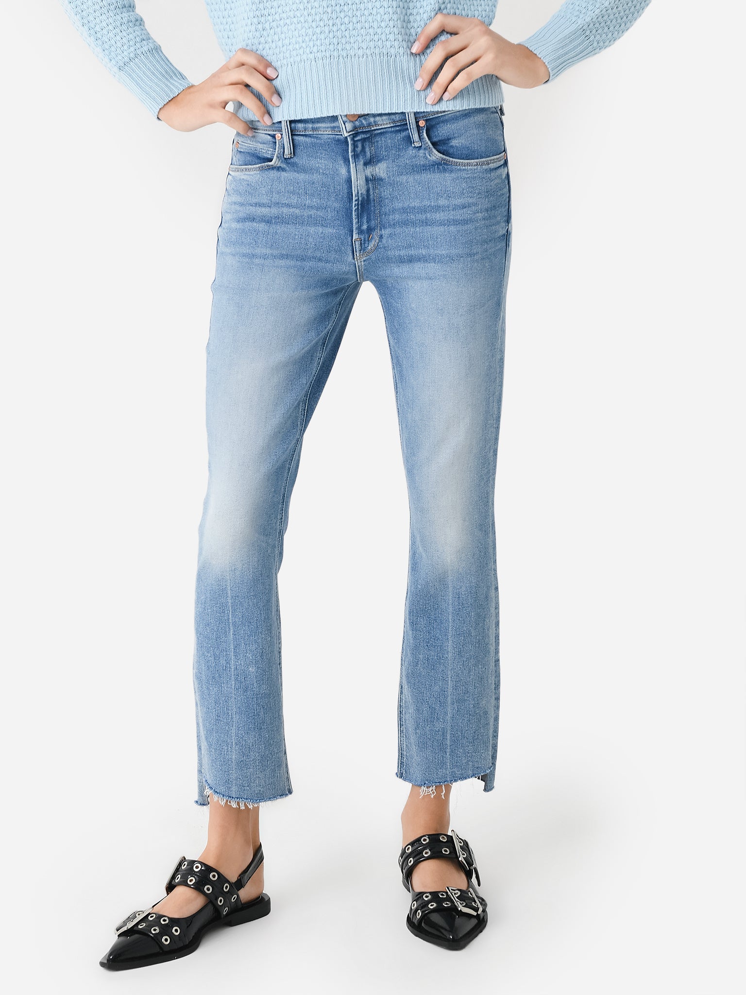 MOTHER The Dazzler Mid-Rise Straight Jeans
