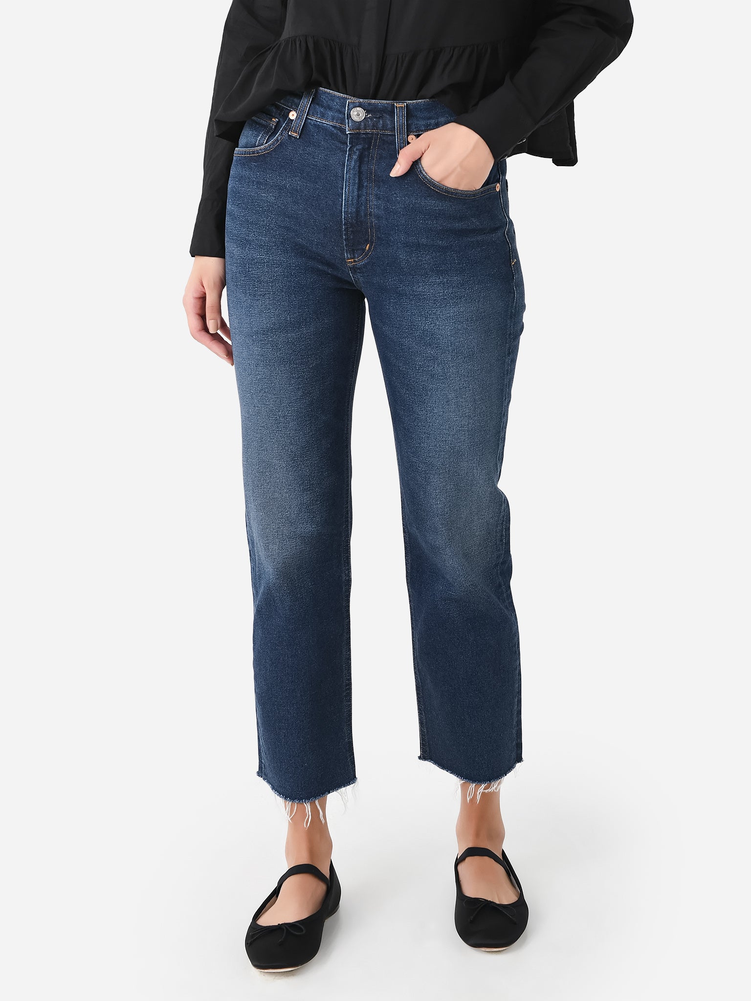 Citizens Of Humanity Women's Daphne Crop High Rise Stovepipe Jean