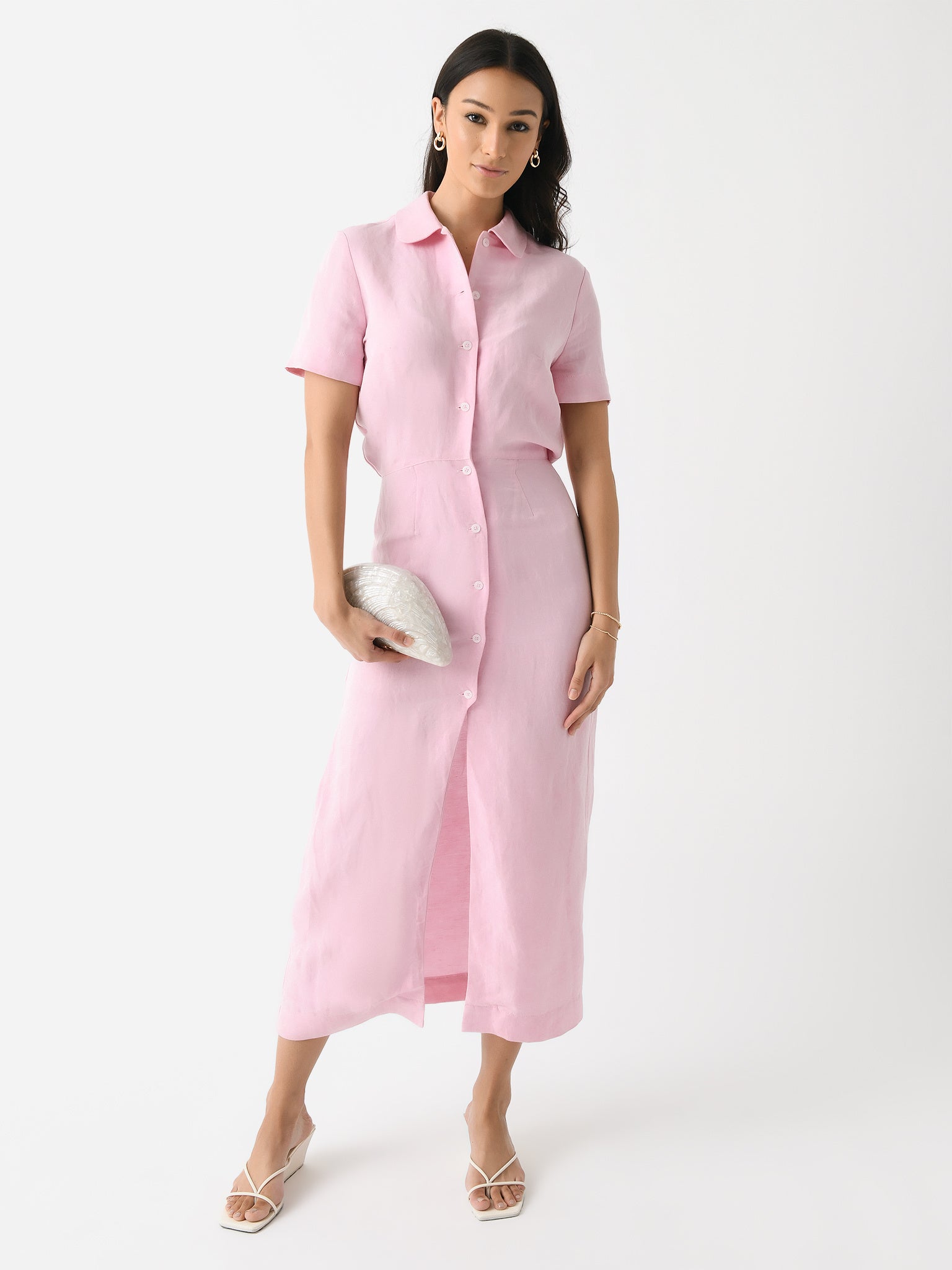 Matthew Bruch Women's Blouson Midi Shirt Dress – saintbernard.com