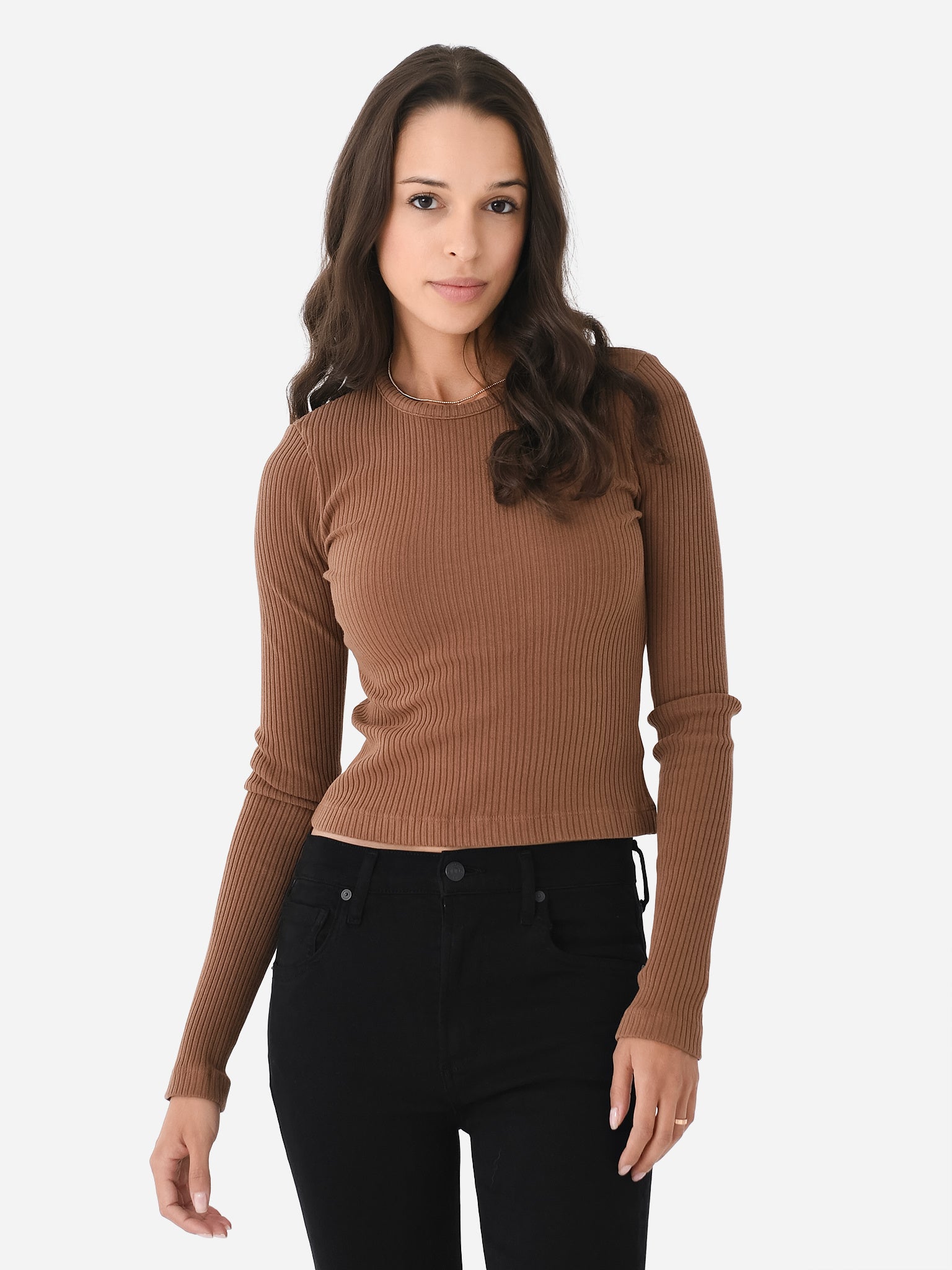 Agolde Women's Alma Shrunken Crew Neck Tee