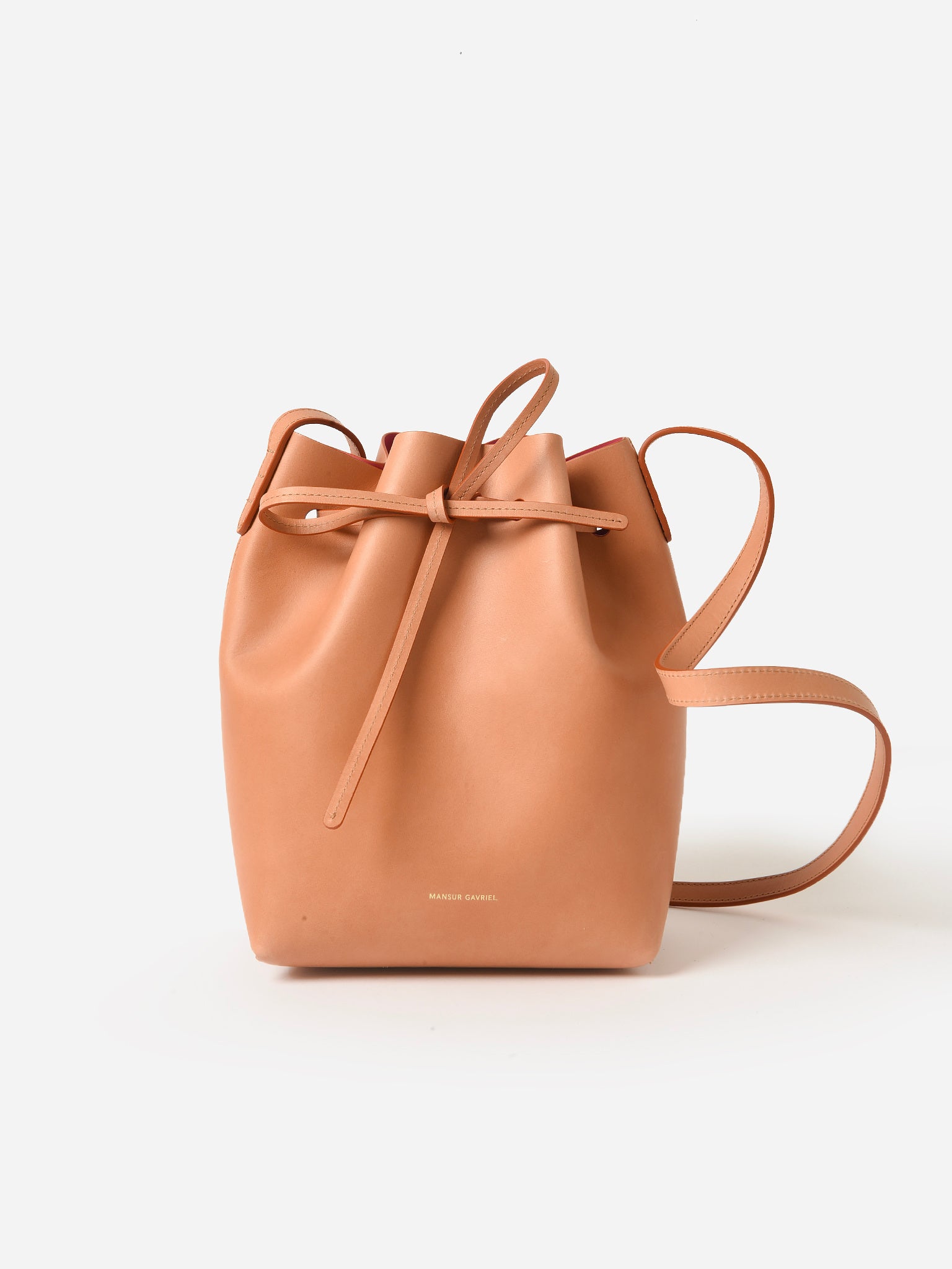 Mansur purchases gavriel signagure mini bucket bag