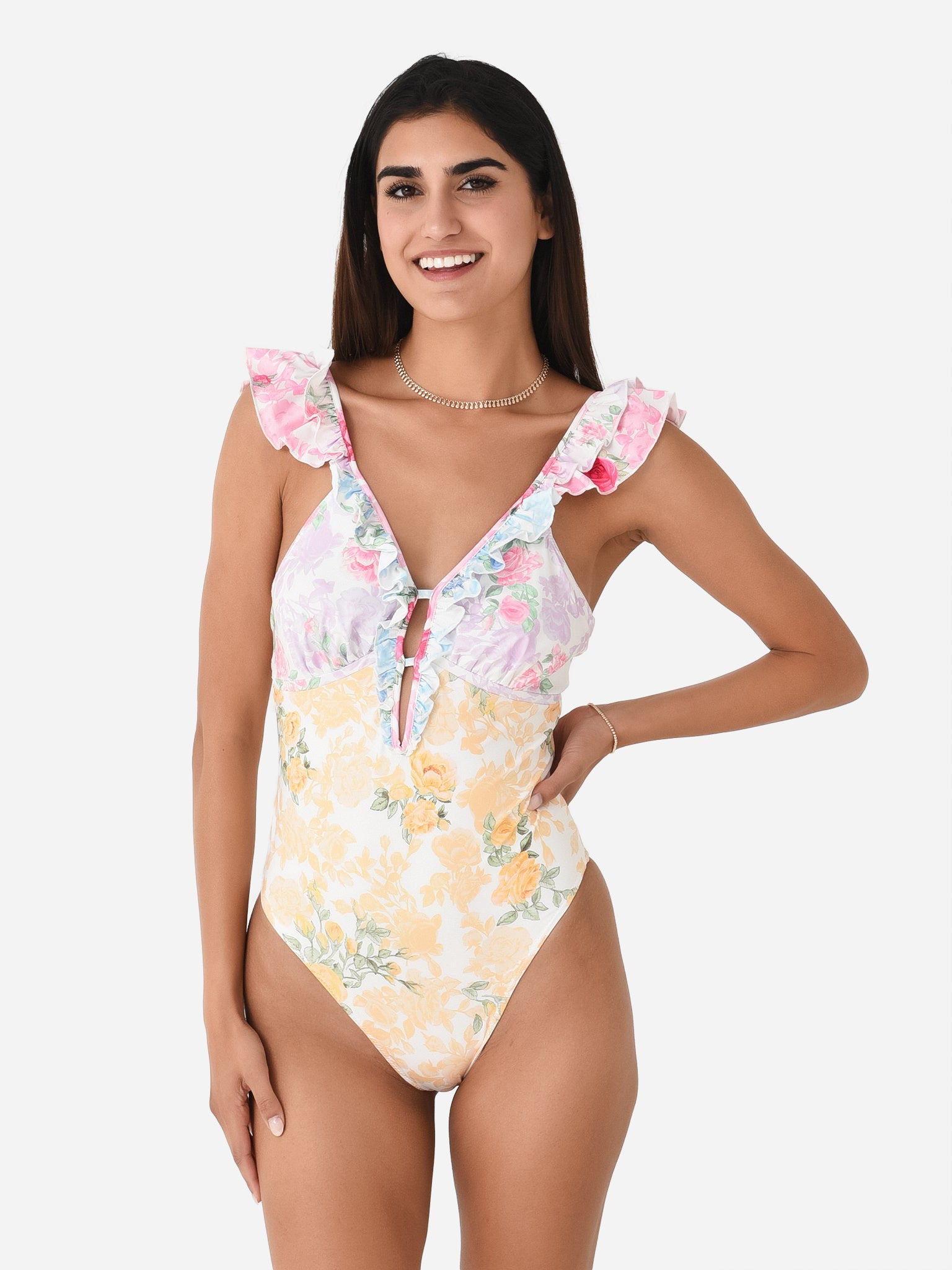 LoveShackFancy Women s Tibbie One Piece Swimsuit