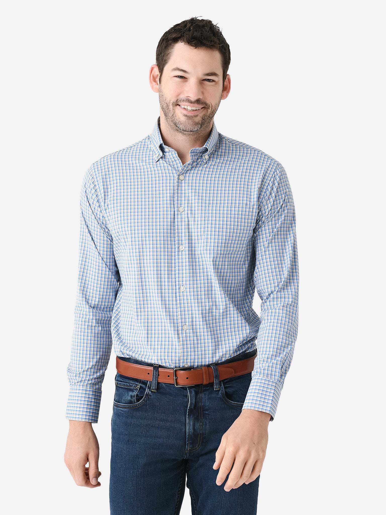 Peter Millar Crown Men's Ashbury Performance Twill Sport Shirt