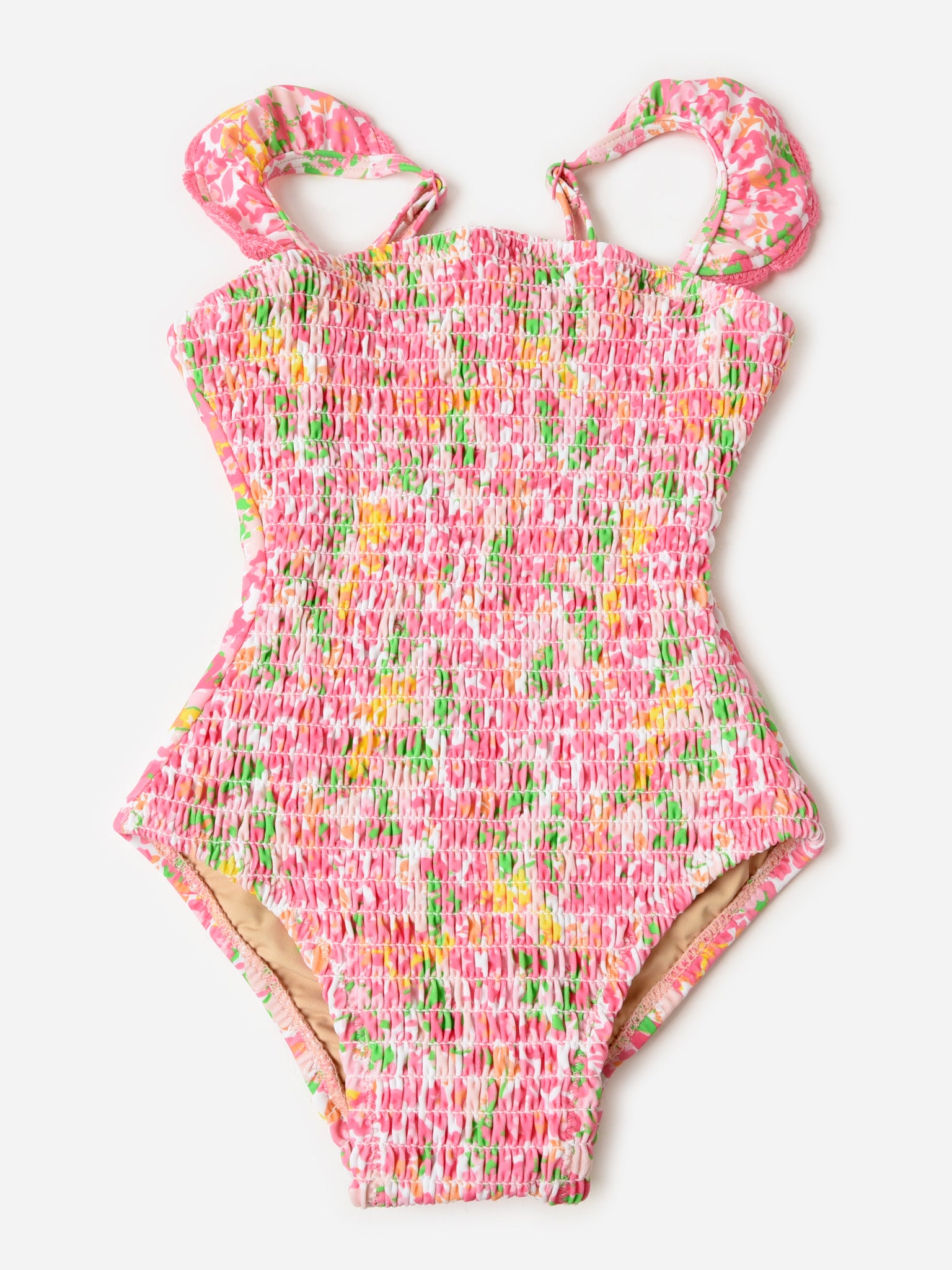 Shade Critters Girls Crochet Trim Smocked One Piece Swimsuit 54 00