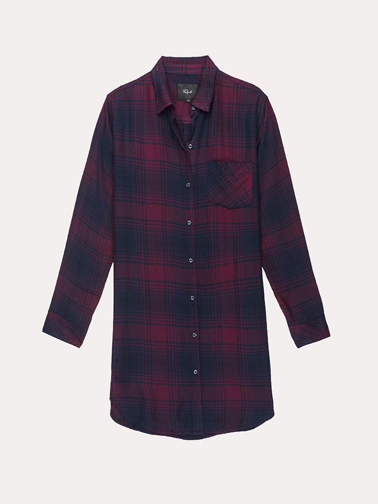 RAILS deals Bianca Shirt Dress plaid navy currant small