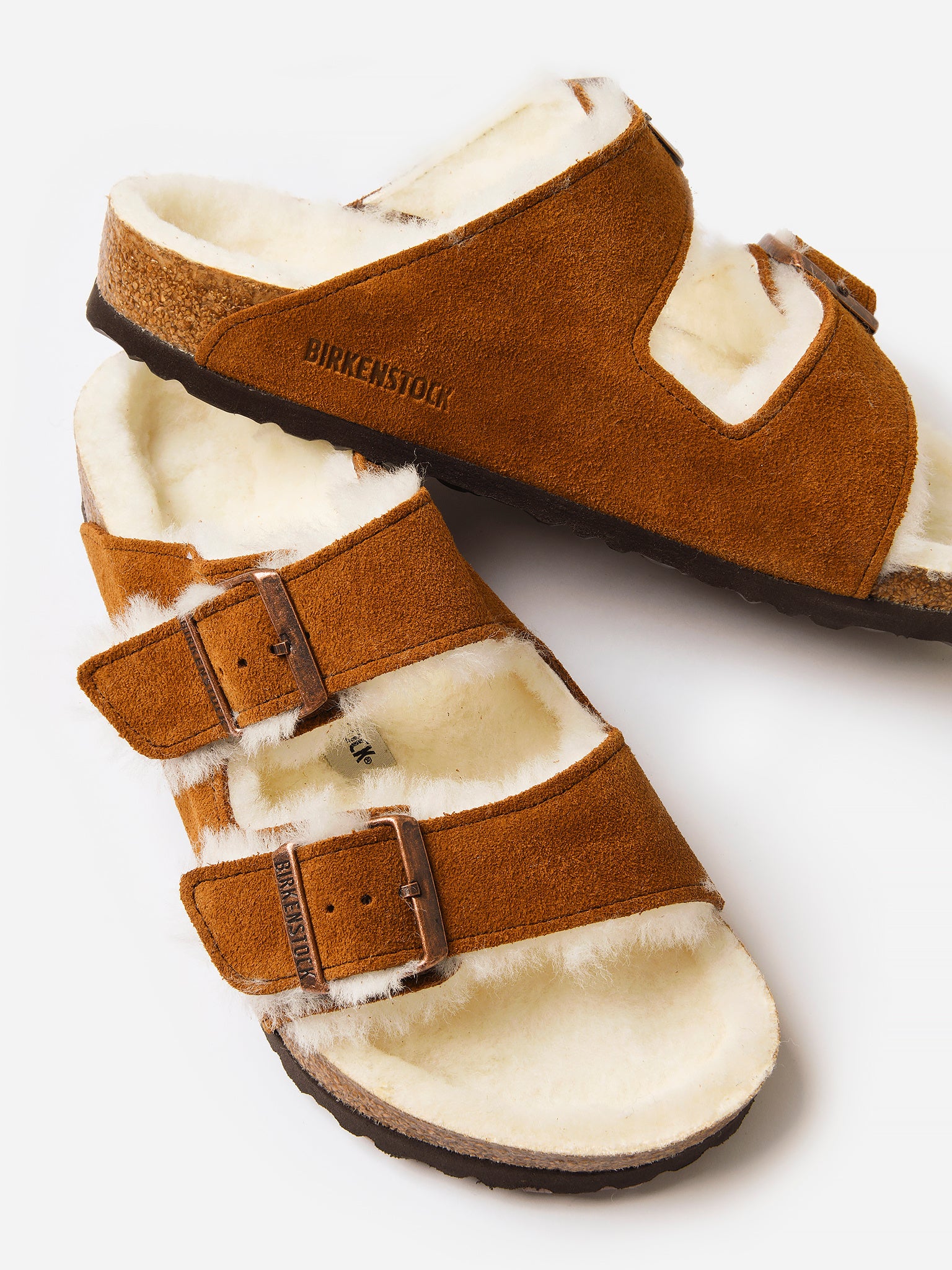 BIRKENSTOCK, Arizona Shearling Leather Sandals, Women