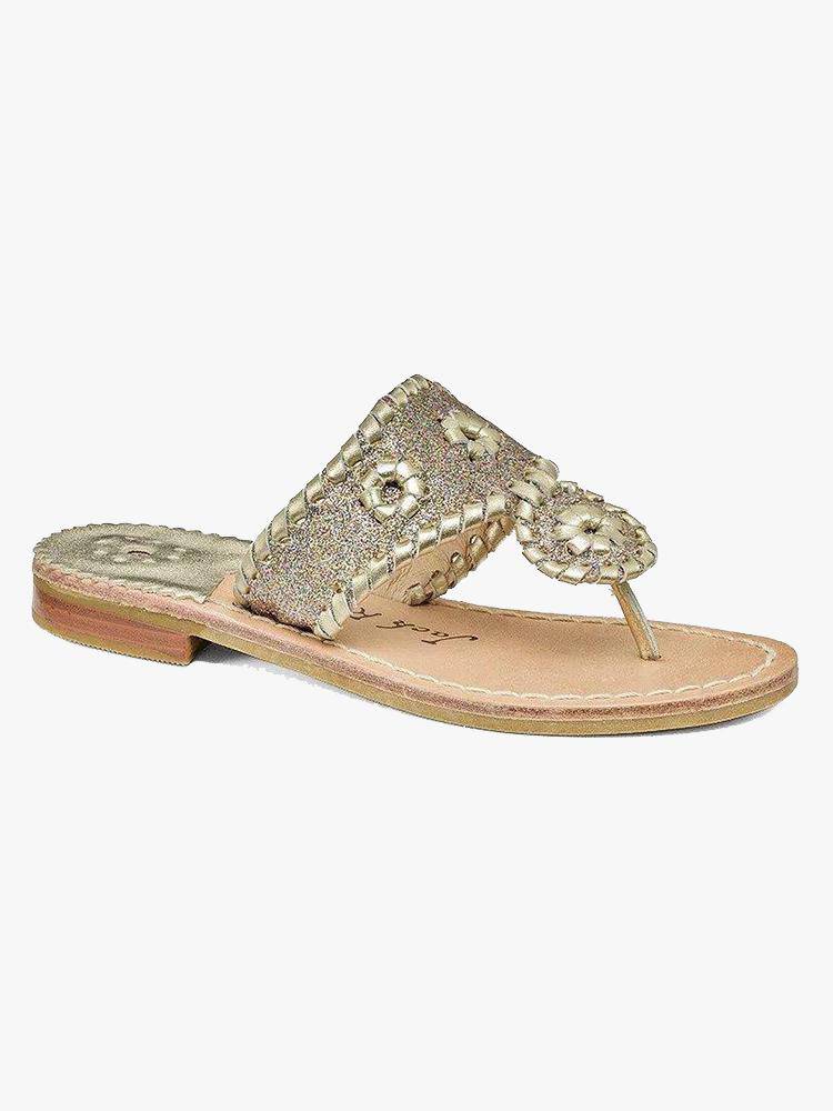 Gold shops sparkle jack rogers