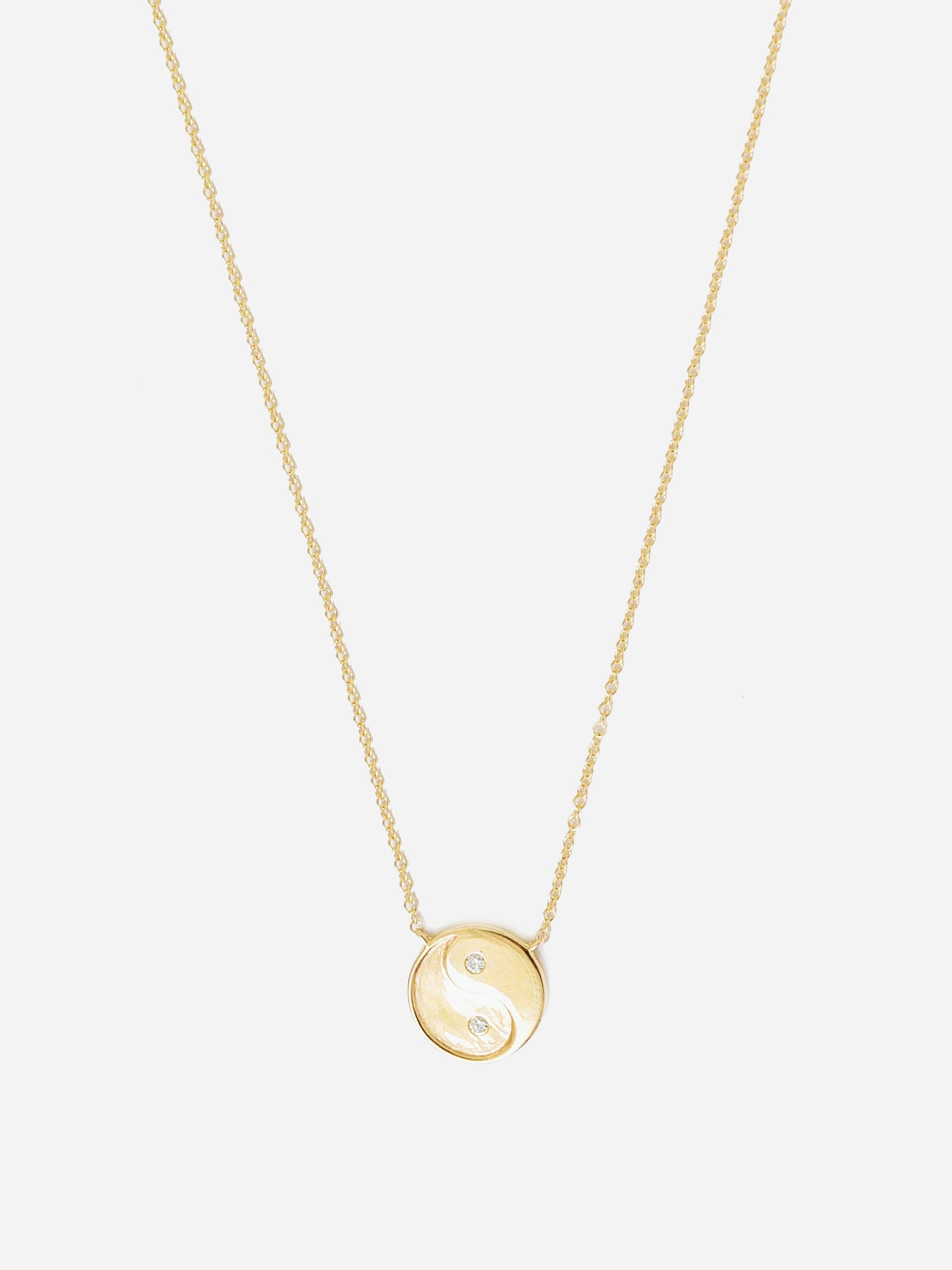 Yin Yang Pave Diamond Necklace