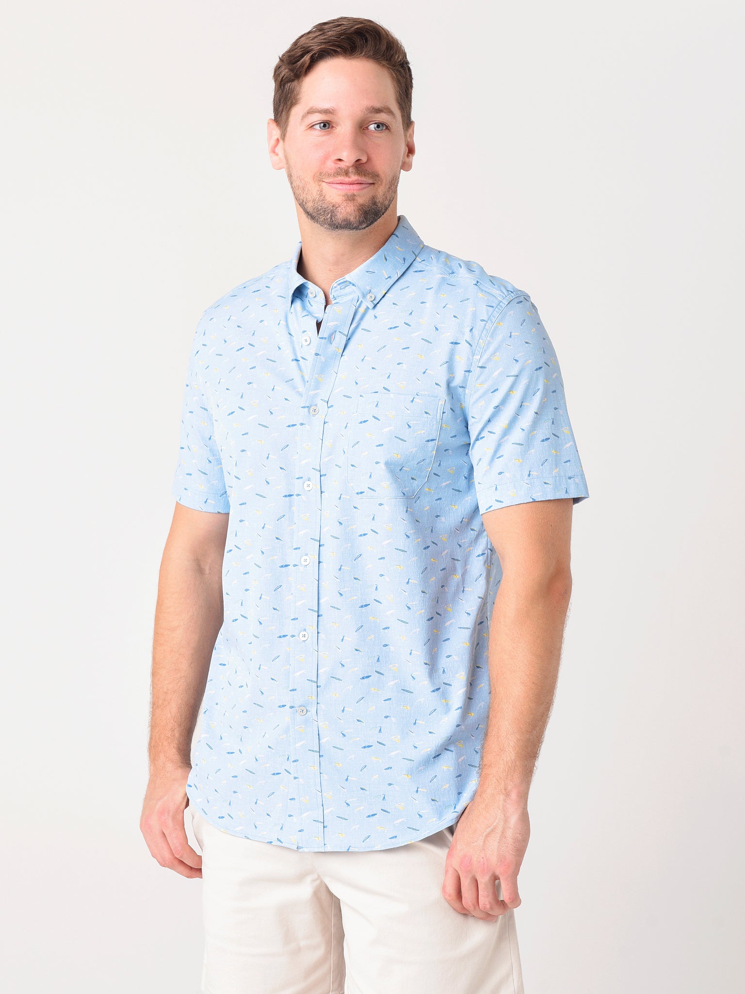 Southern Tide Men's Lure Intercoastal Short-Sleeve Button-Down Shirt –