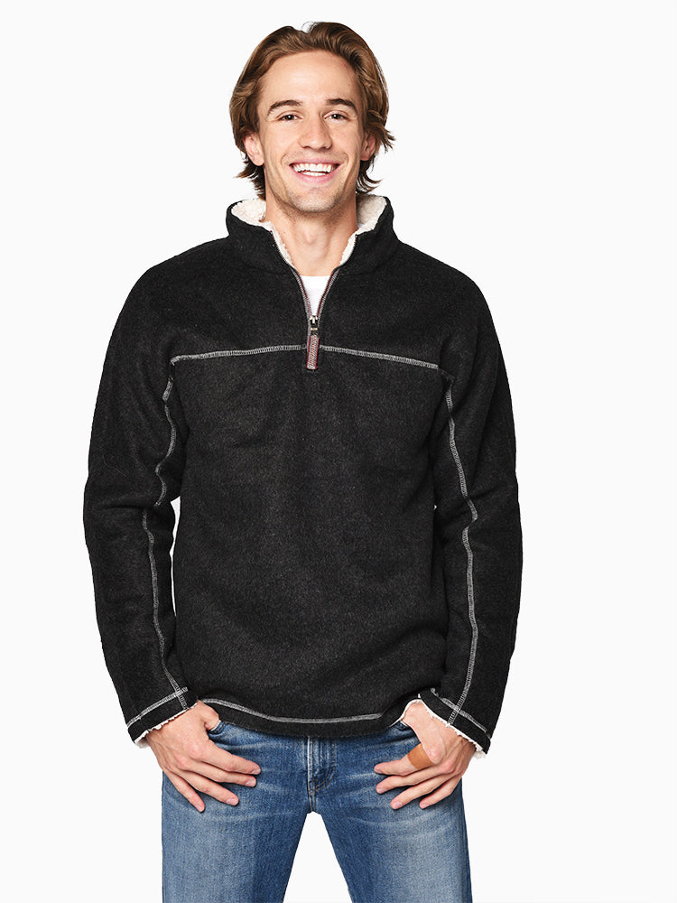 True grit quarter zip sherpa outlet pullover