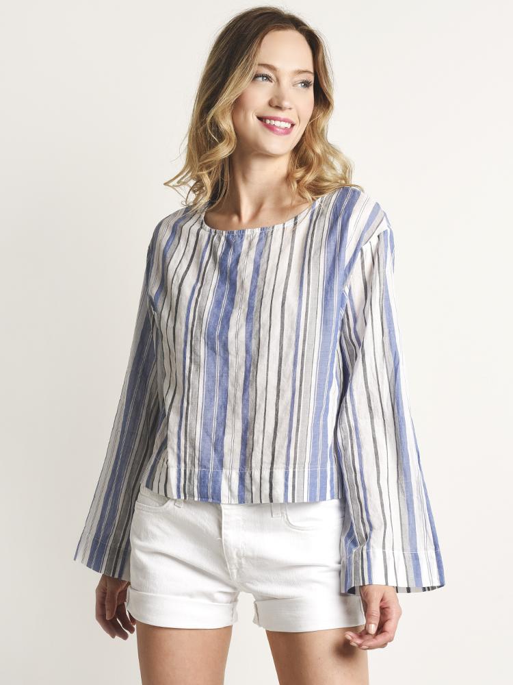 Bella Dahl Bell Sleeve Tieback Shirt saintbernard