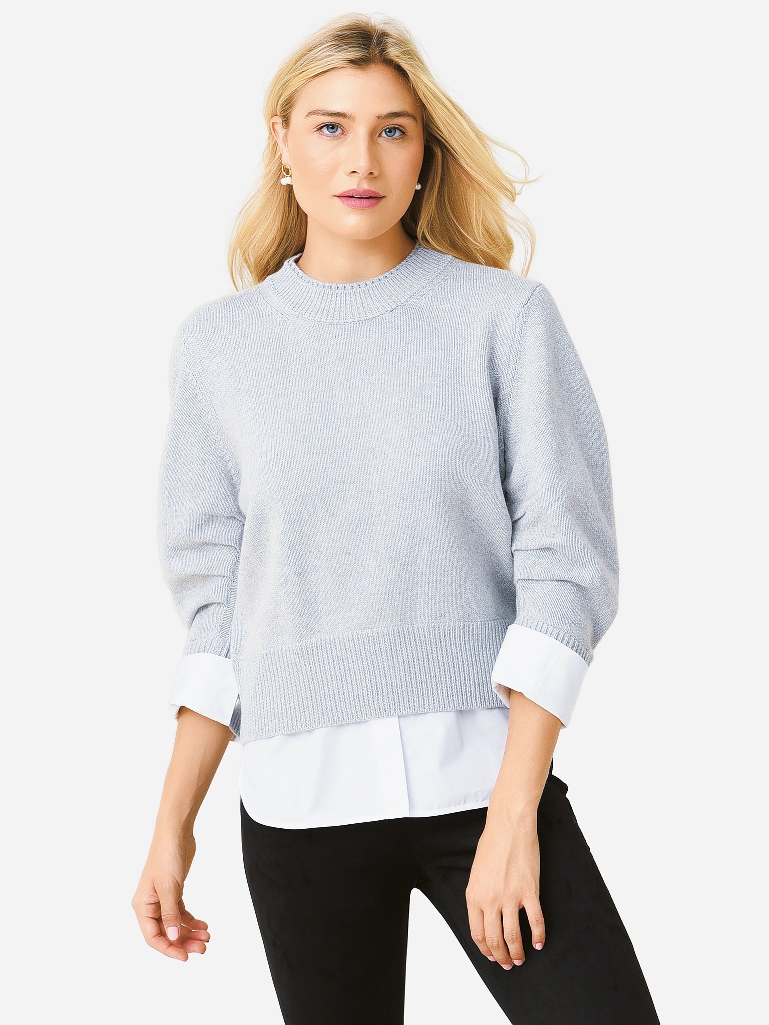 Brochu Walker Women s Raya Ruched Crew Looker Sweater 398.00 Saint Bernard