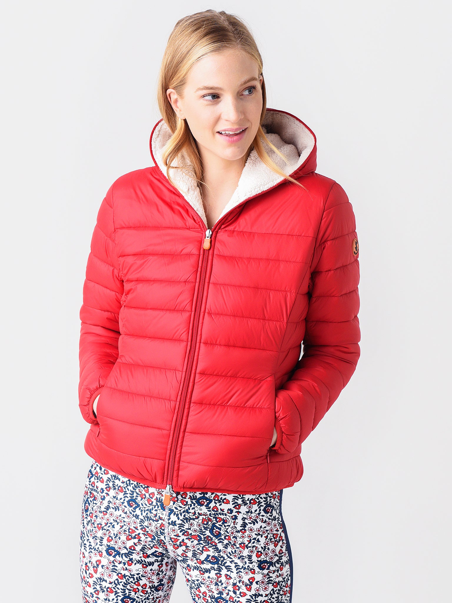 Save the duck quilted hooded outlet jacket