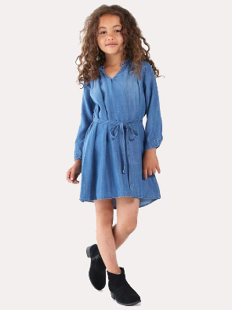 Bella Dahl Girls Ruffle Neck Dress