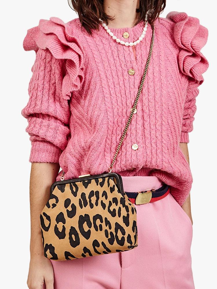 Clare V, Bags, Clare V Suede Leopard Clutch