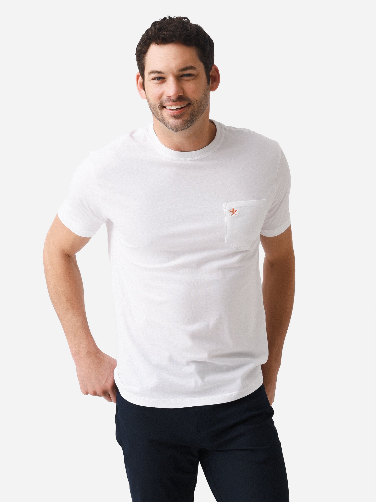 johnnie-O Men's Houston Astros Tyler T-Shirt, XXL / White | St. Bernard Clothing