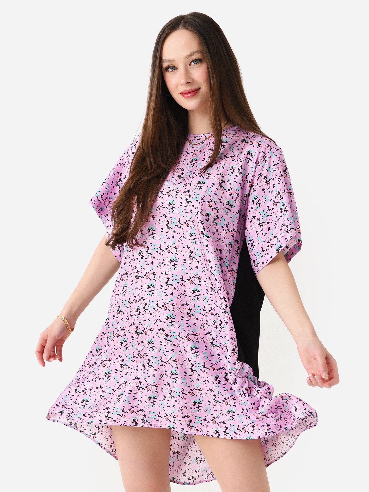 Floral modal blend mini dress best sale