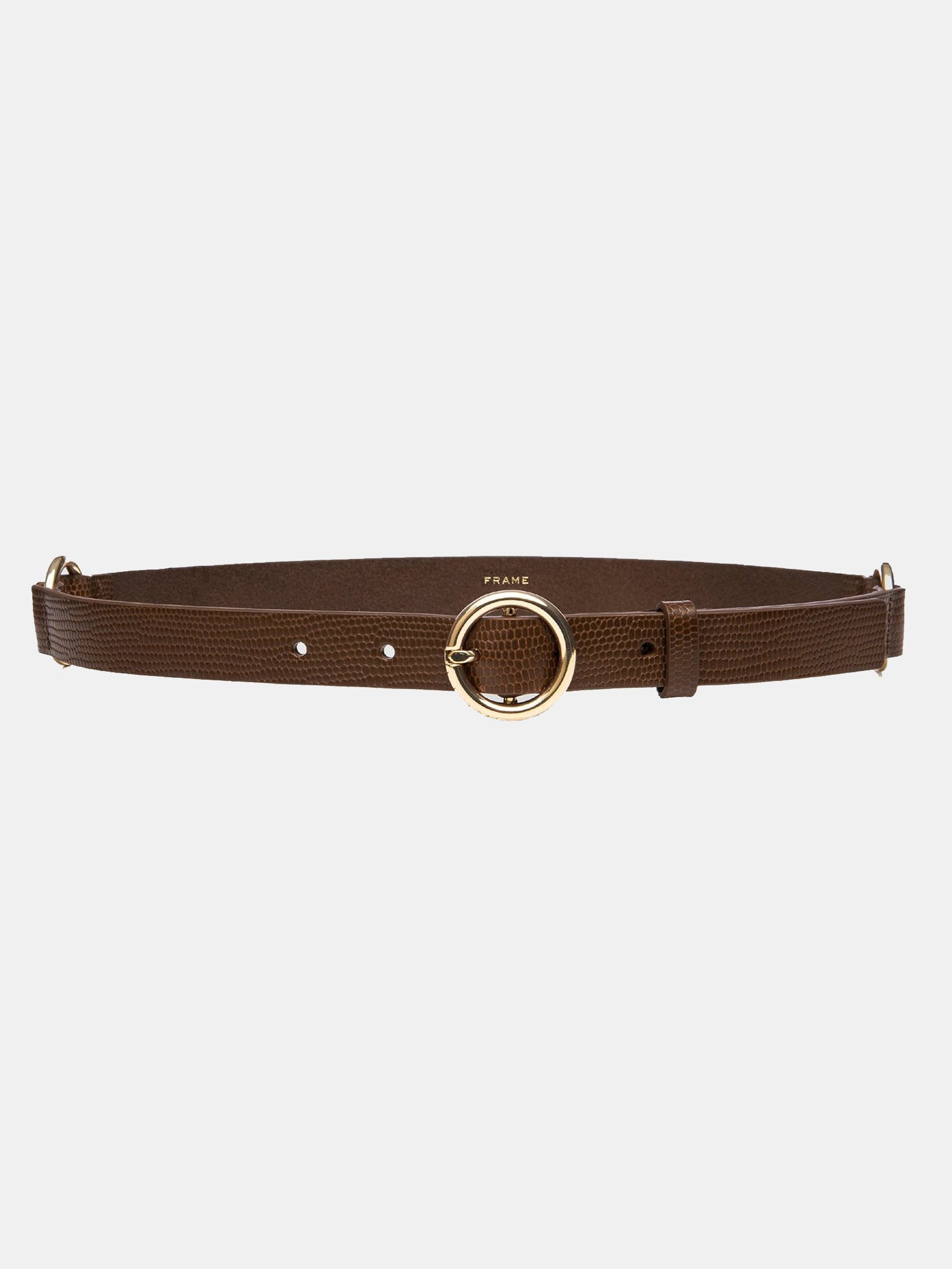 Frame Le Petit Triple Circle Chocolate Lizard Belt –