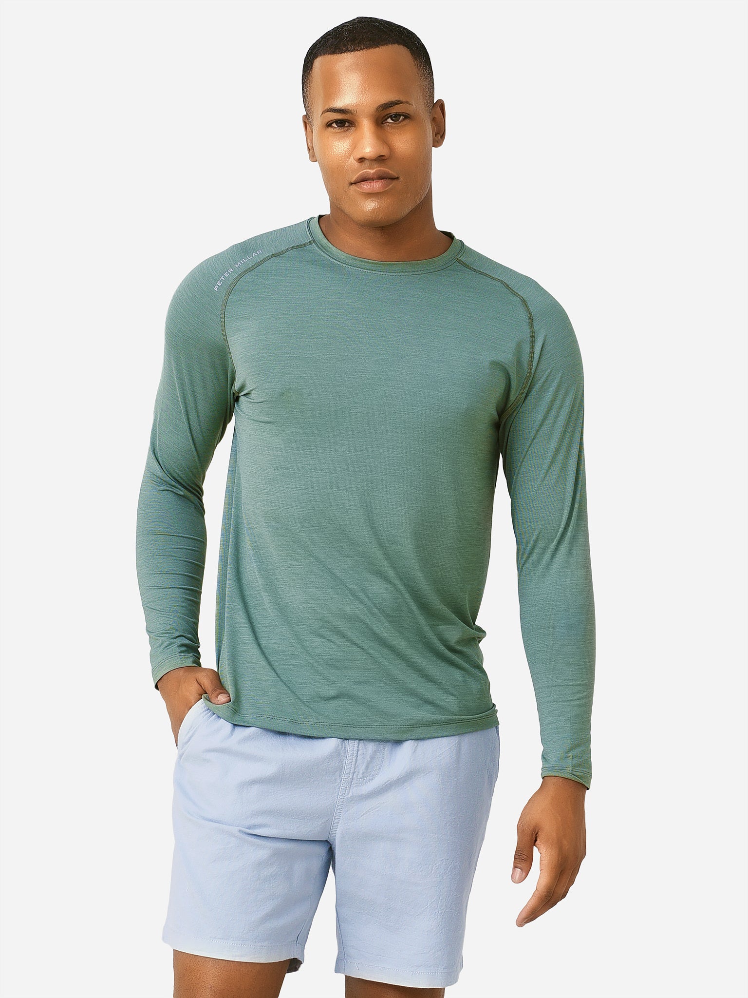 Peter Millar Active Men's Aurora Performance Long-Sleeve T-Shirt