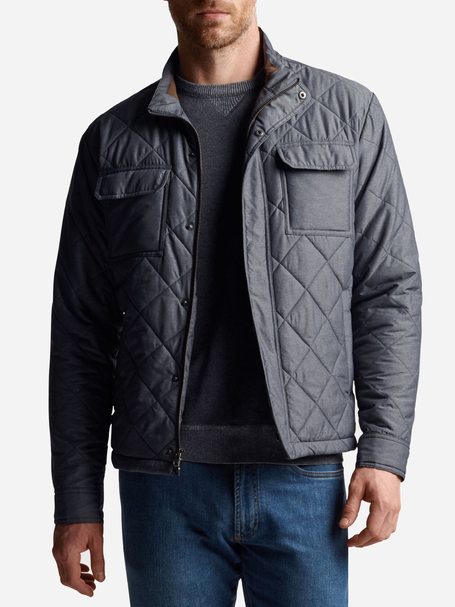 Peter Millar Crown Men's Norfolk Quilted Bomber Jacket