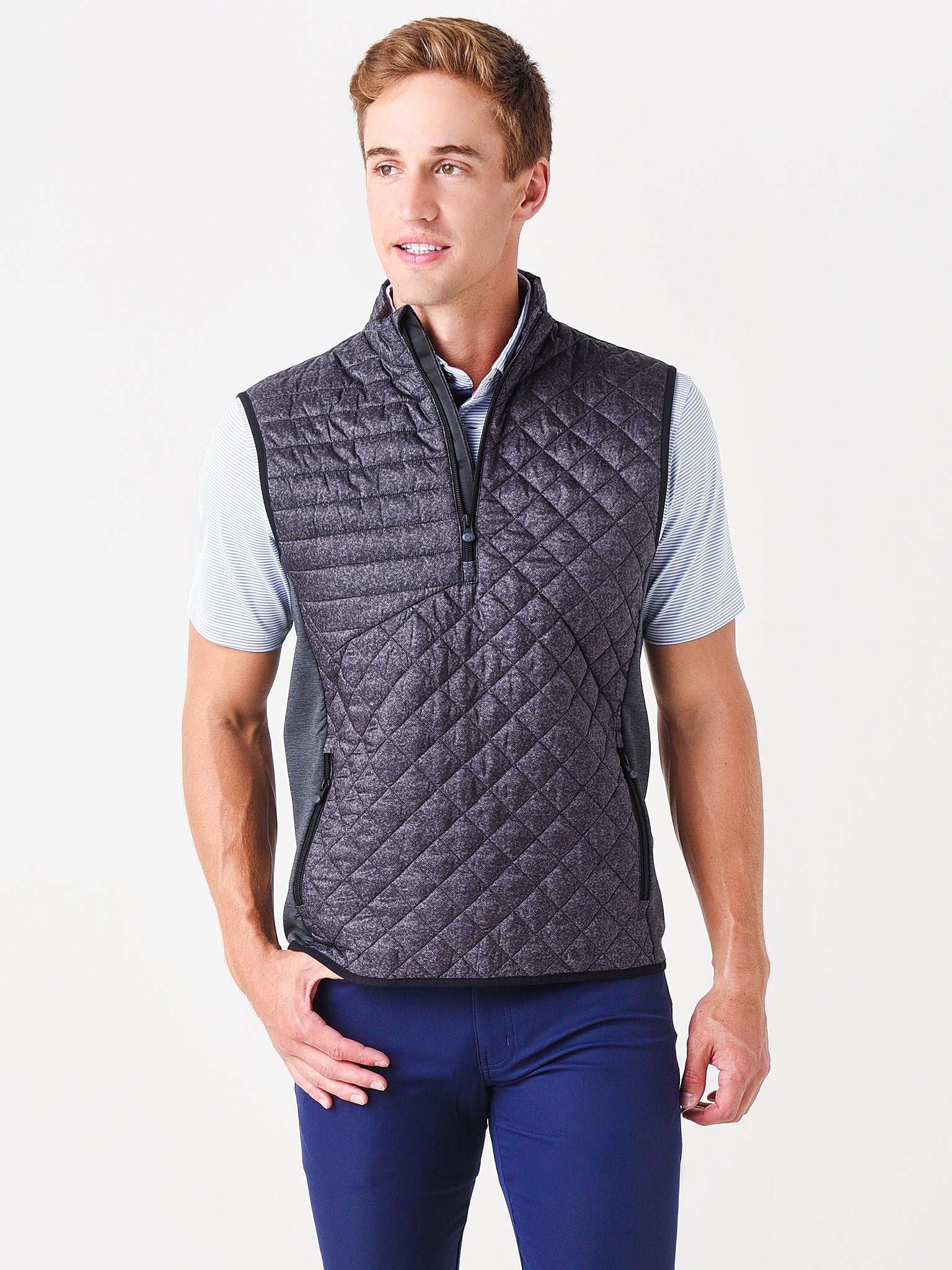 Greyson Men's Yukon Half Zip Hybrid Vest