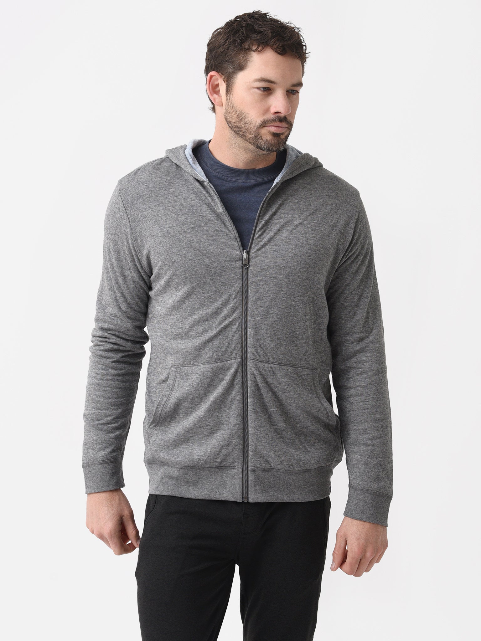 Reversible Double-Knit Zip-Up Sweater