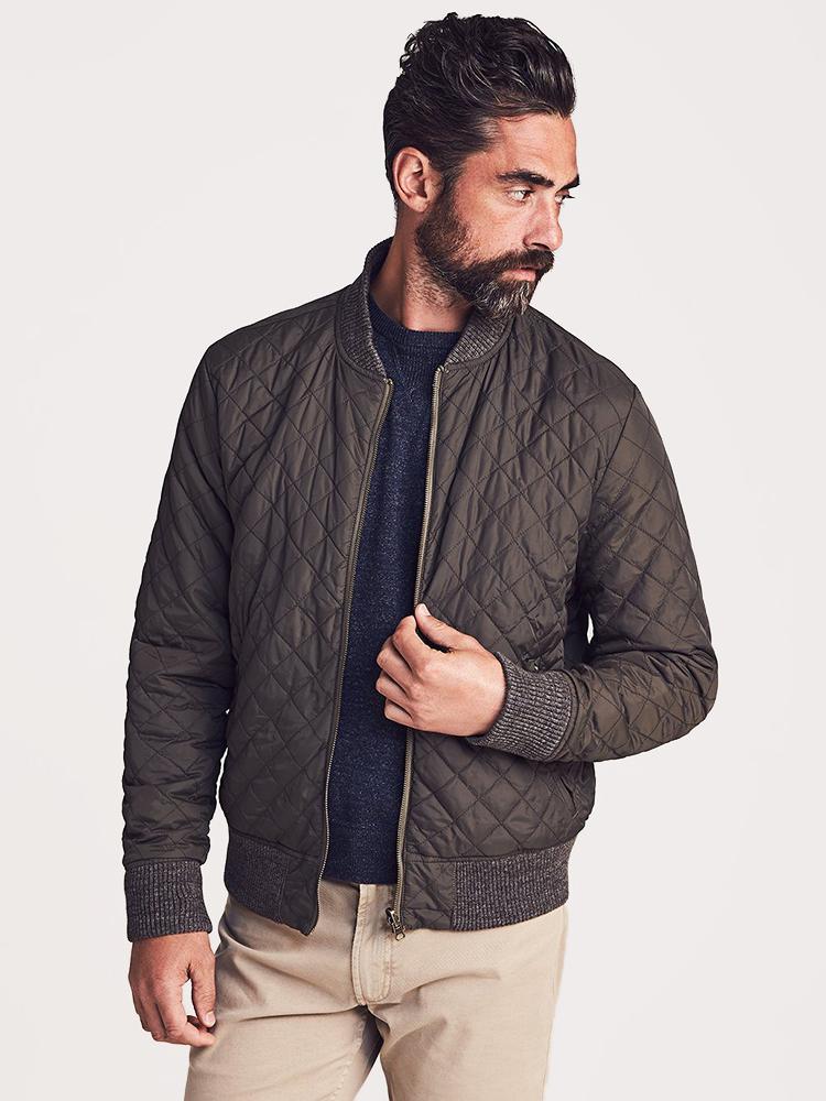 Mens Patch Bomber Jacket Premium Reversible (Small/ nb1_bur.ebk.pho) at   Men's Clothing store