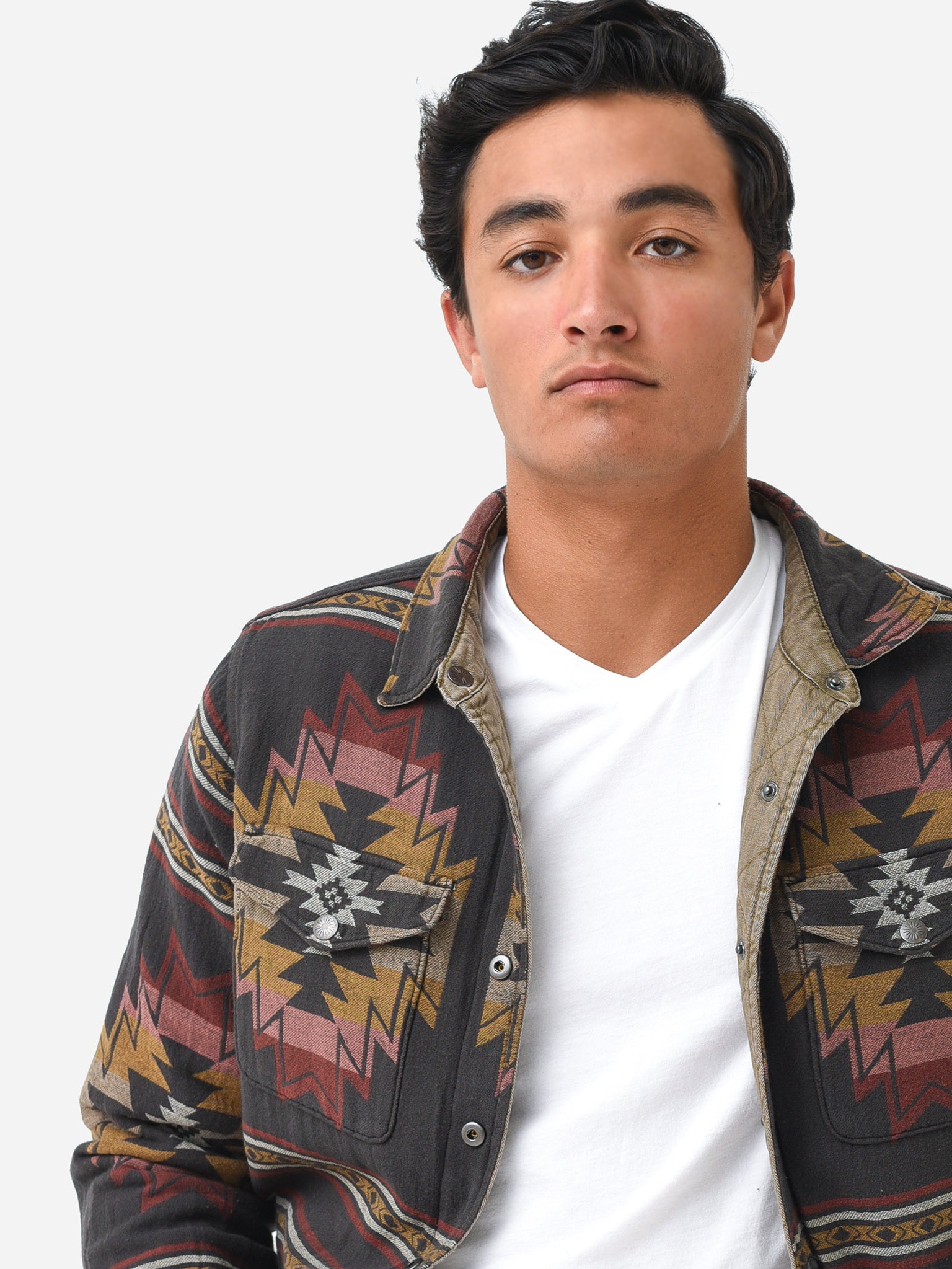 Faherty Doug Good Feather Reversible Bondi Jacket - Men's Olive/ Black Star Nation, XL