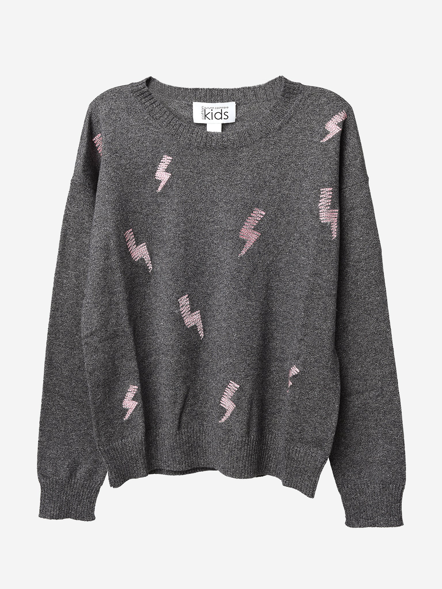 Autumn Cashmere Girls Embroidered Lightning Sweater