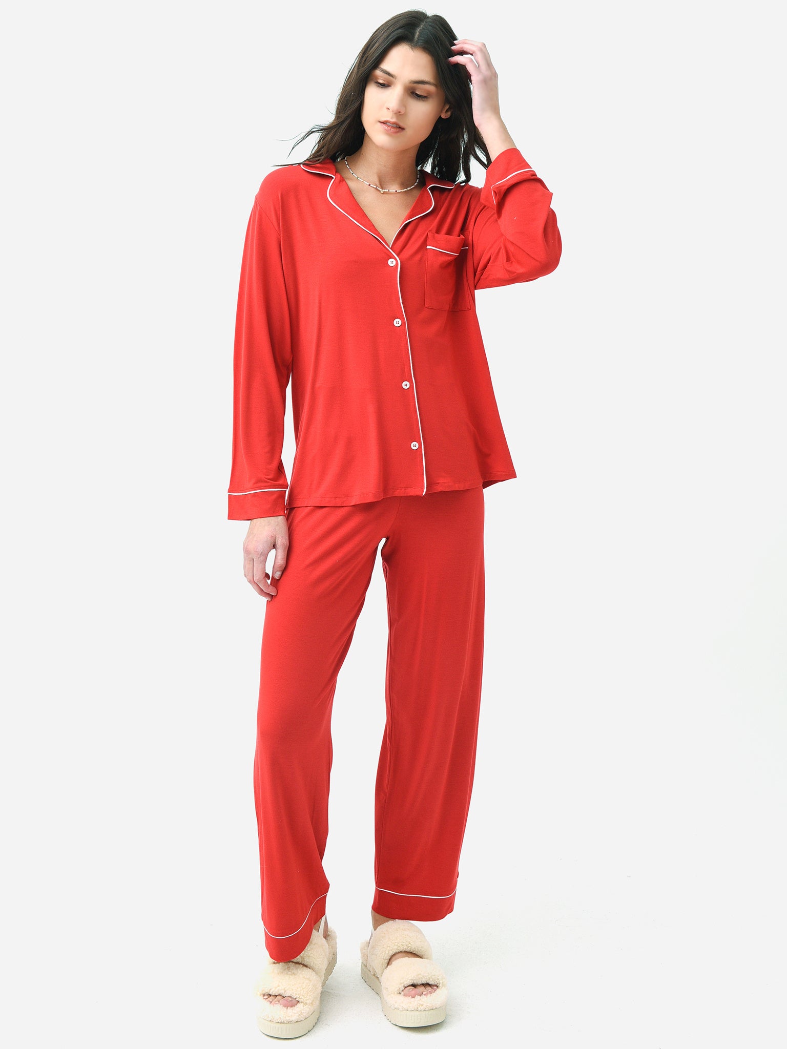 Womens Eberjey red Gisele Pyjama Set
