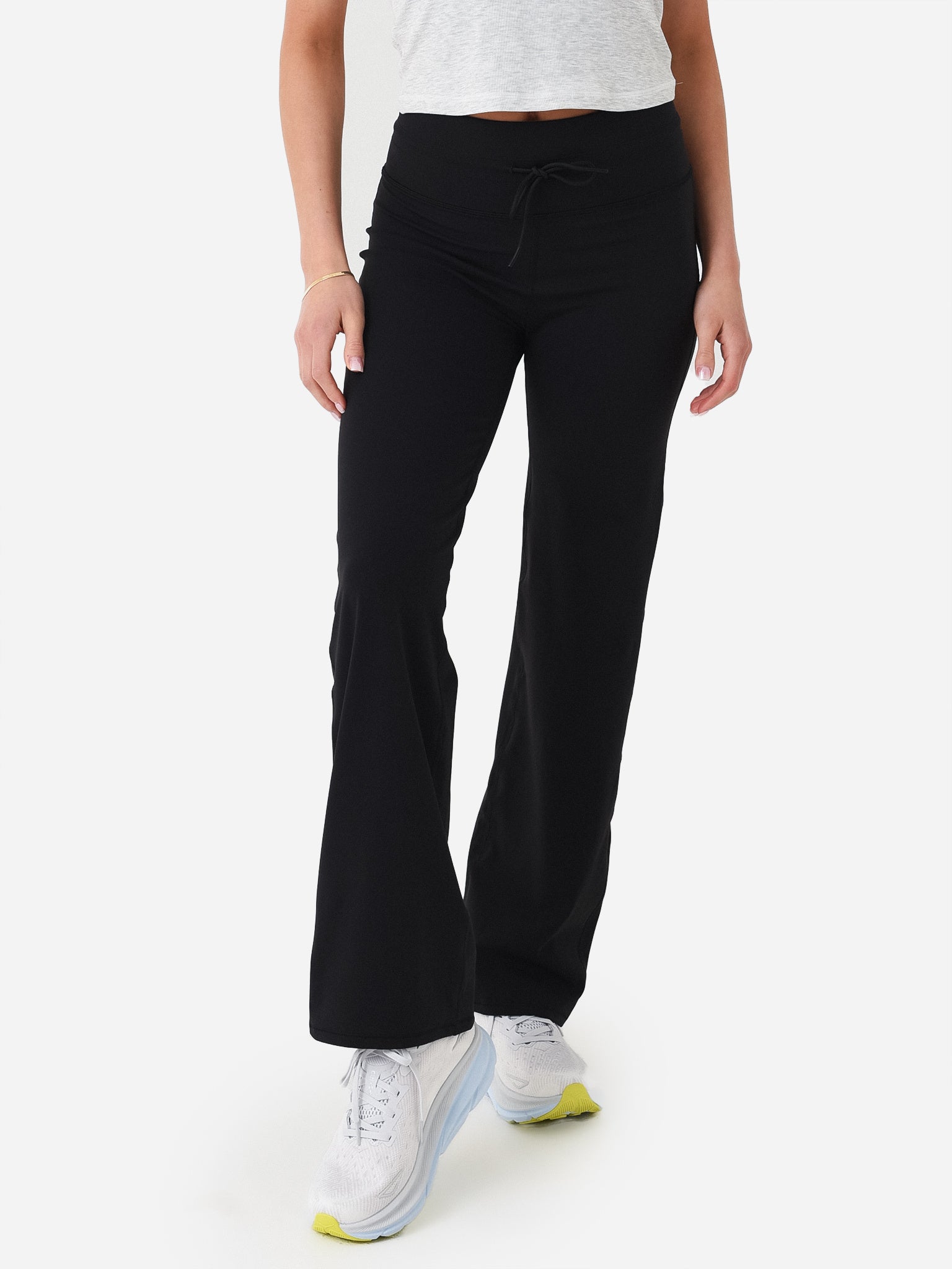 THE NORTH FACE Women Size Med Black Drawstring Bootcut Sweatpants