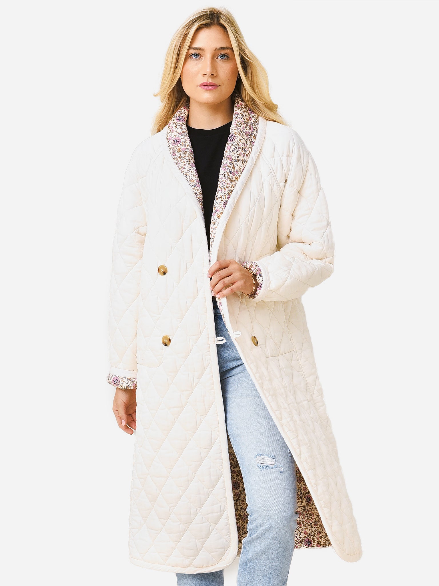 White quilted coat outlet womens