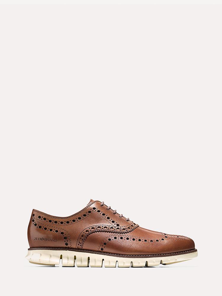 Cole haan zerogrand wingtip oxford british hot sale tan java