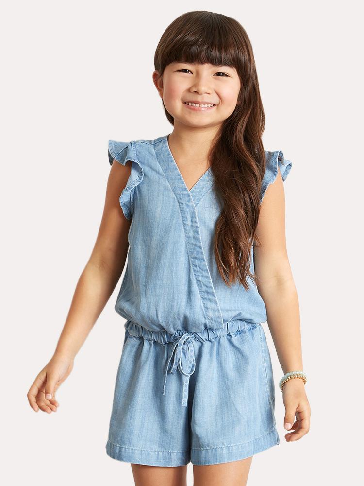 Bella Dahl Girls Ruffle Sleeve Romper