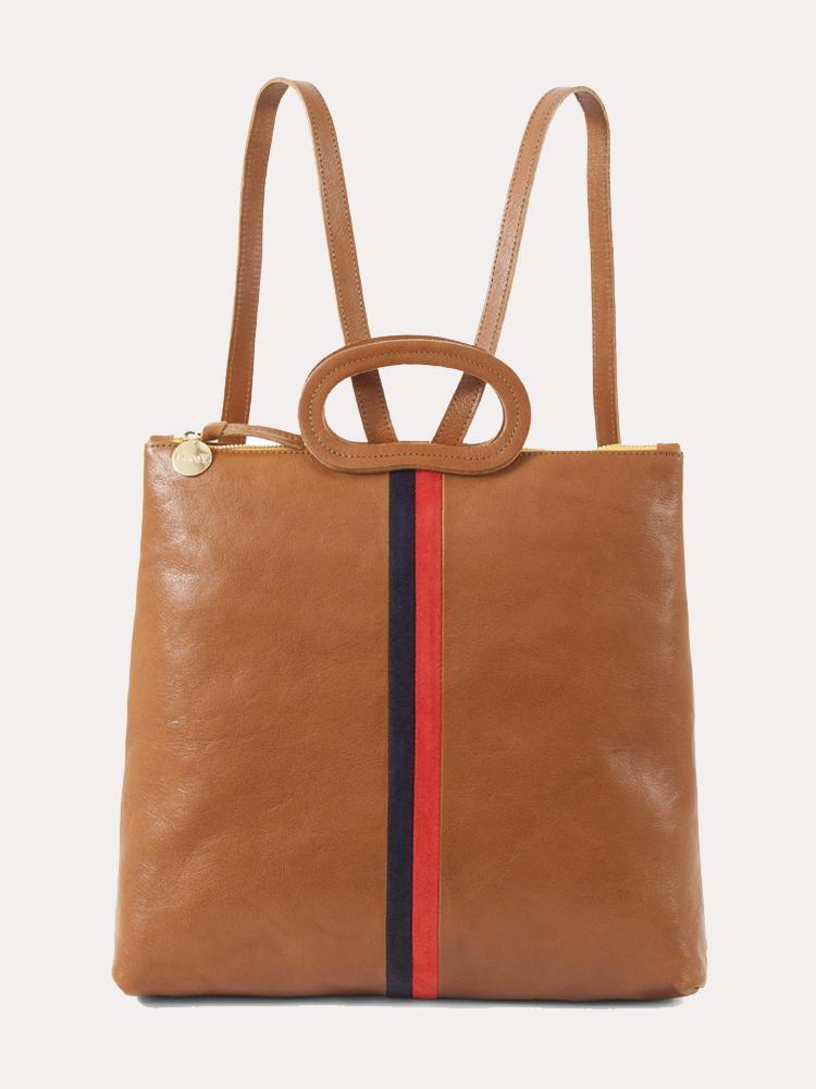 Clare V. Marcelle Leather Backpack - Brown Backpacks, Handbags - W2423263