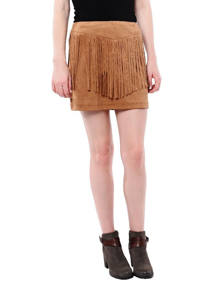 Jack by BB Dakota Eulamay Fringe Faux Suede Skirt 55.00 Saint Bernard