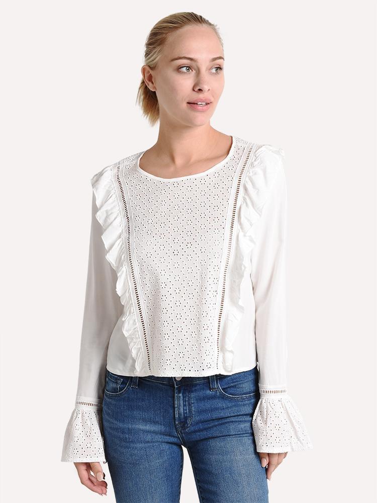 Eyelet Top in Bright White