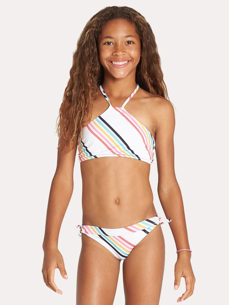 Billabong Girls Rad Rainbow High Neck Swimsuit Set