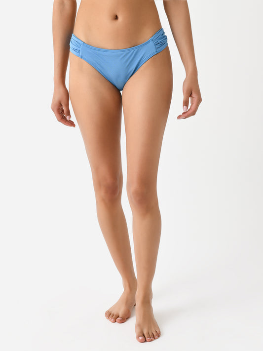 Peony Women's Ruched Low Rise Bikini Bottom