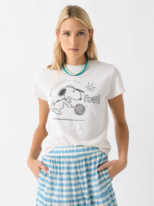 Re/Done Women's Snoopy Tennis Classic Tee