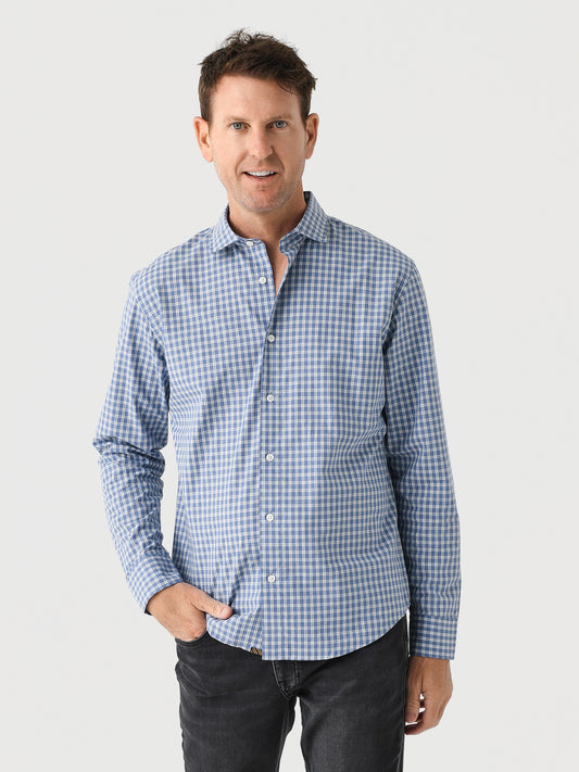 Billy Reid Men's Windowpane Plaid Hutcheson Sport Shirt