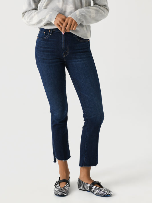 Mother Women's The Insider Crop Step Fray Jean