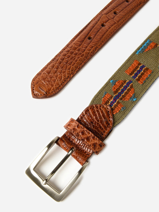 W. Kleinberg Men's Needlepoint Belt