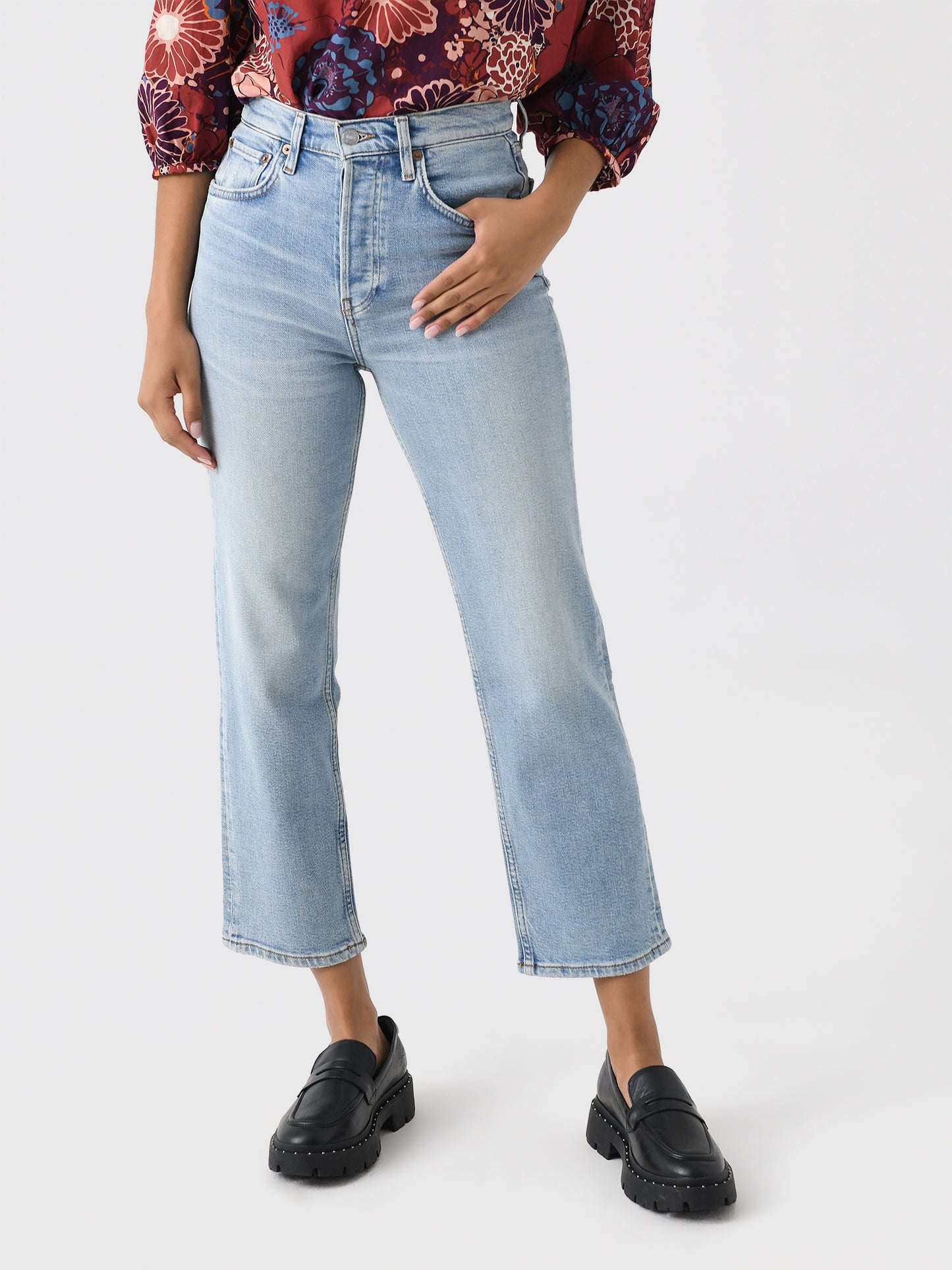 Re/Done Women's 70s Stove Pipe Jean