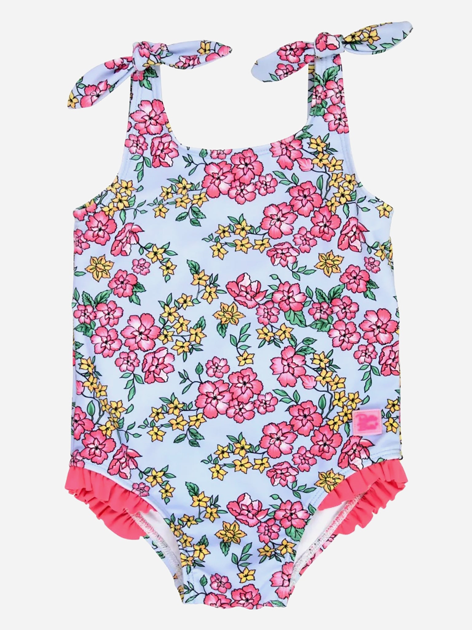 Rufflebutts Girls' Tie Shoulder One-Piece Swimsuit – saintbernard.com