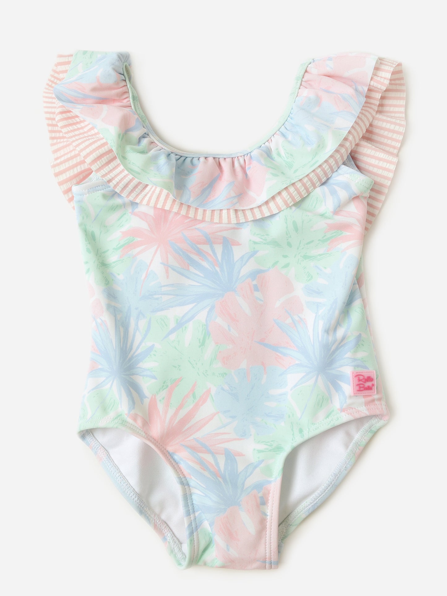 Rufflebutts Girls' Scoopback Ruffle One-Piece Swimsuit