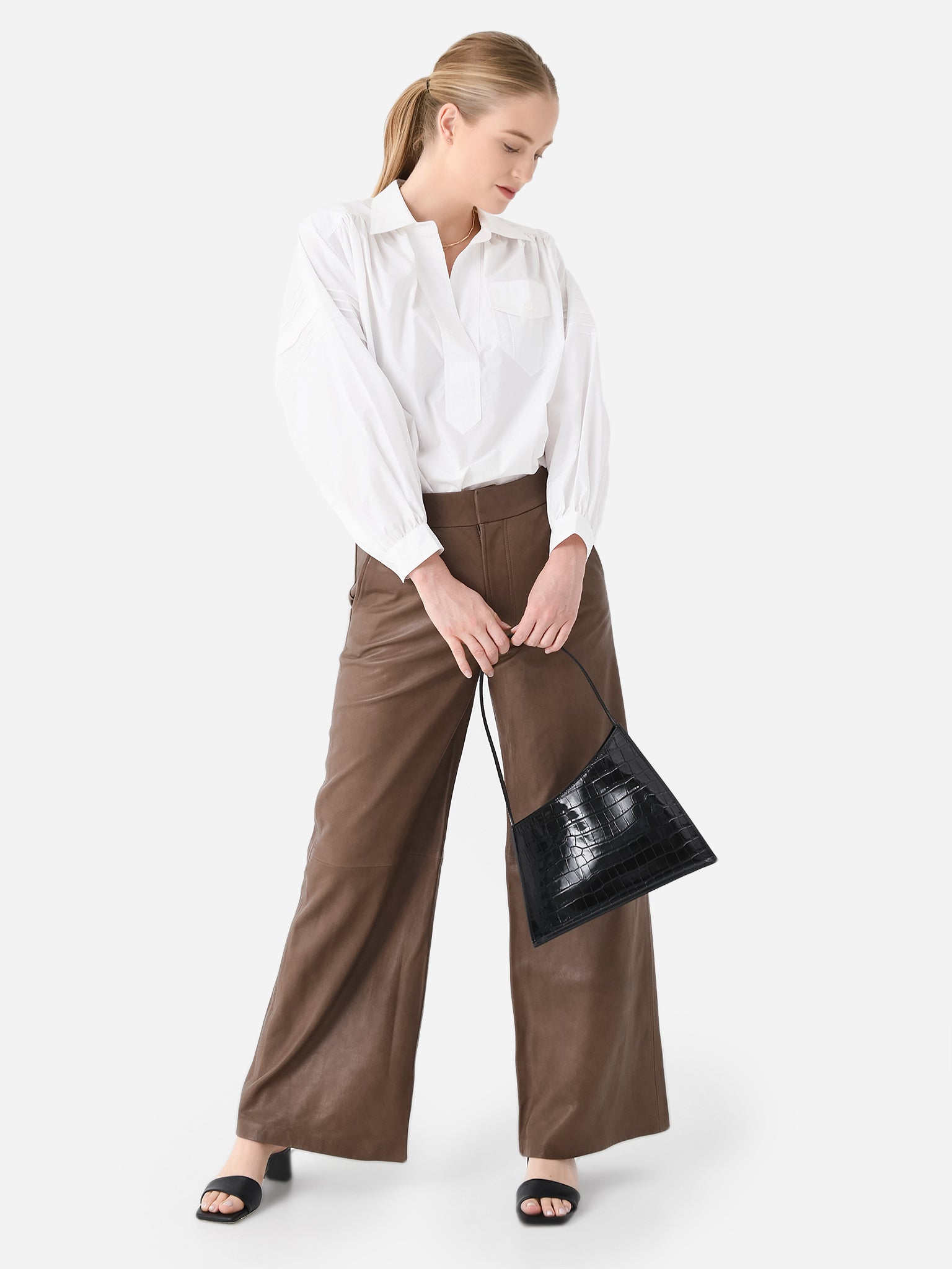 Peruzzi Pull On Slouch Trousers - Runway Boutique