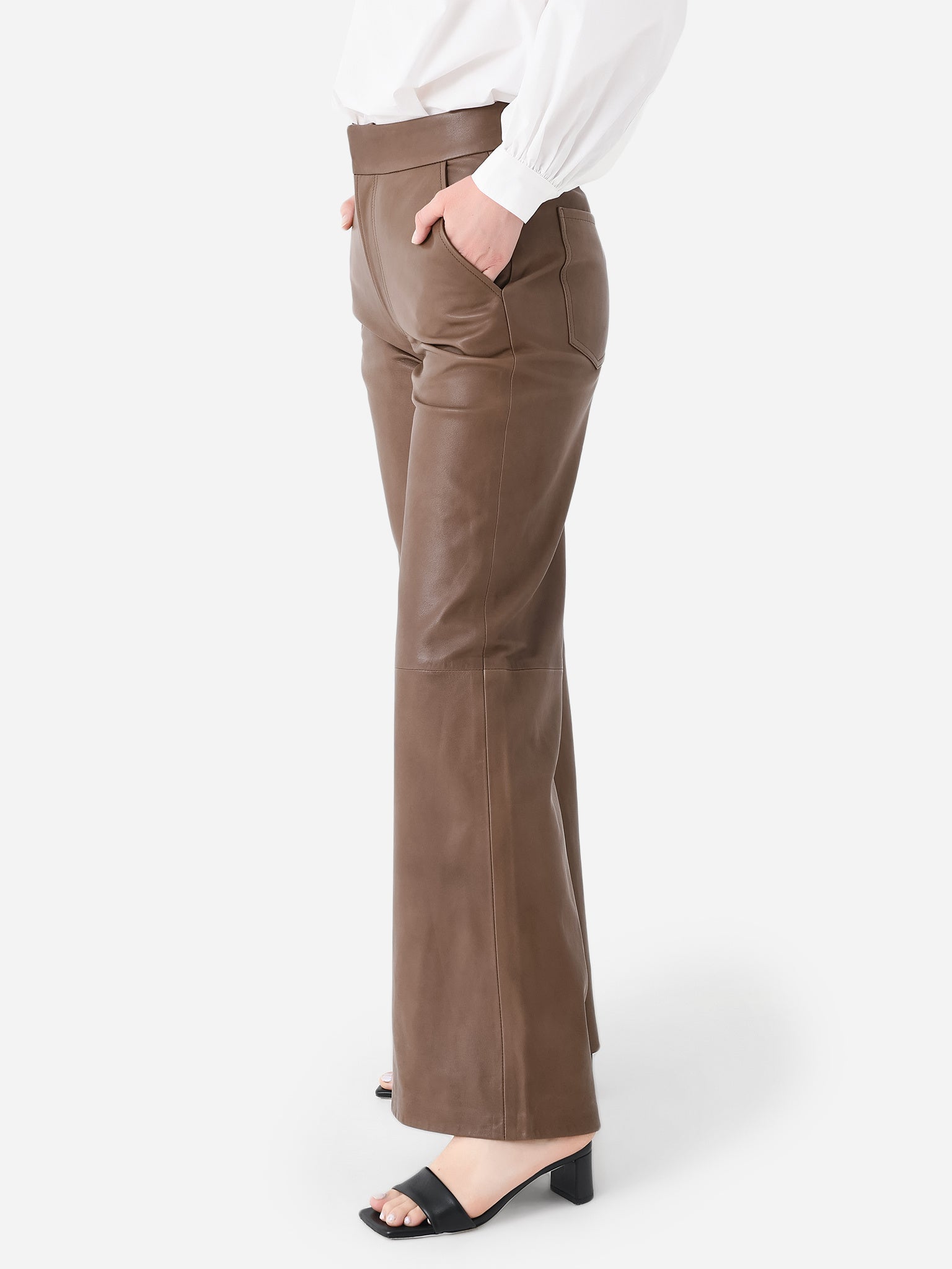 High Waist Slouch Pants w Attached Wrap Belt- JIBRI – Jibri Online