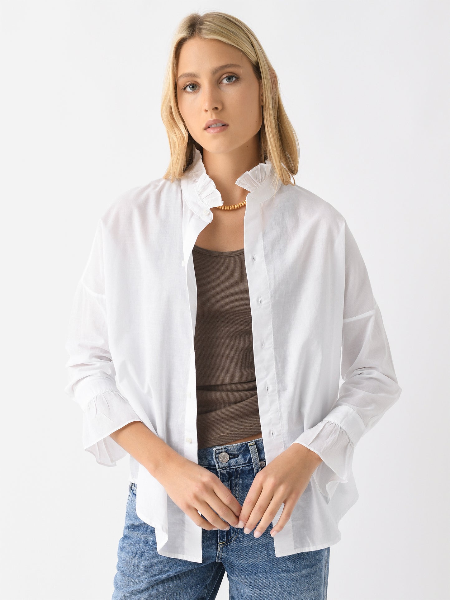 Alex Mill Women's Easy Ruffle Shirt